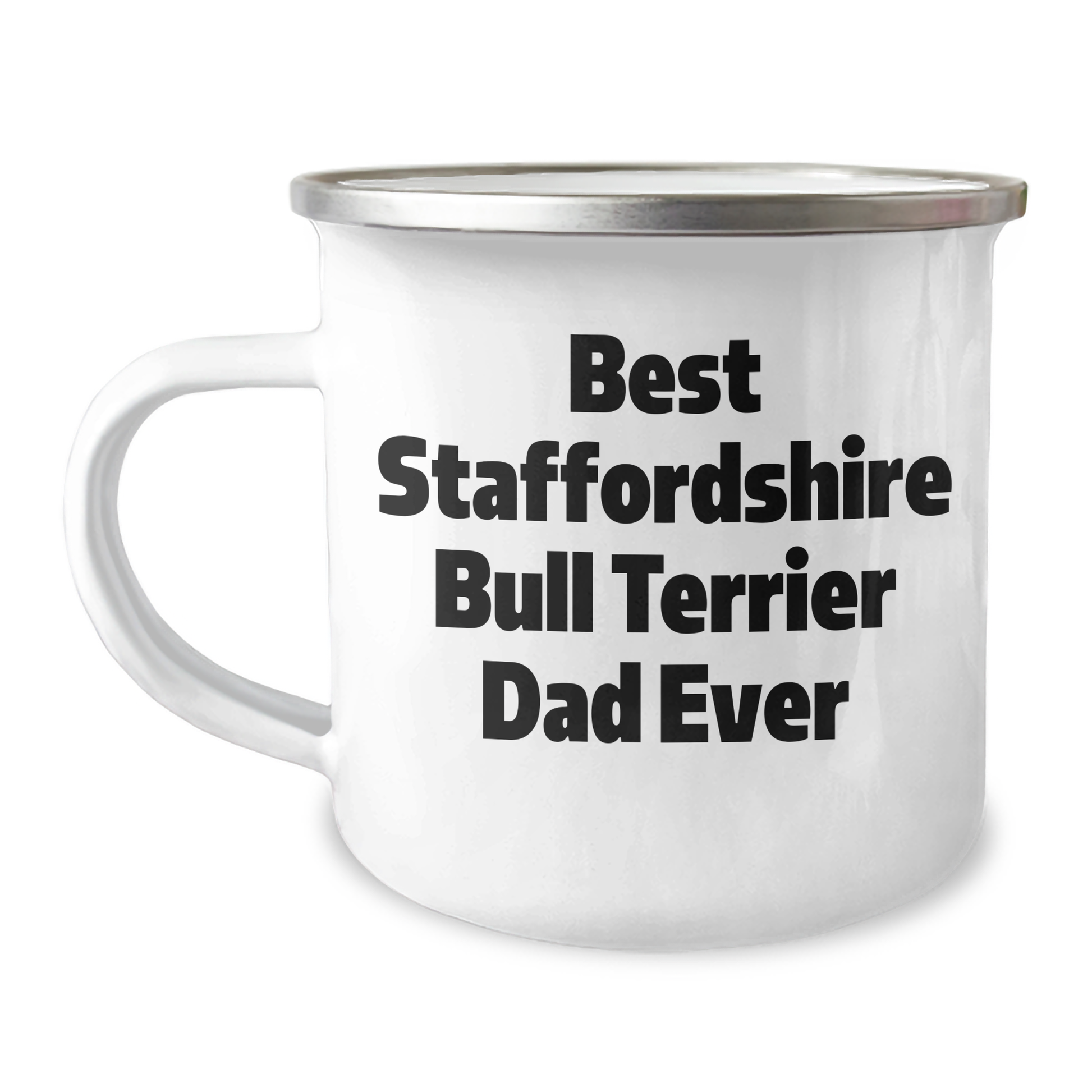 Funny Staffordshire Bull Terrier Dad Gifts from Men to Best Dad Ever - Camping Mug for Father's Day - Image 1