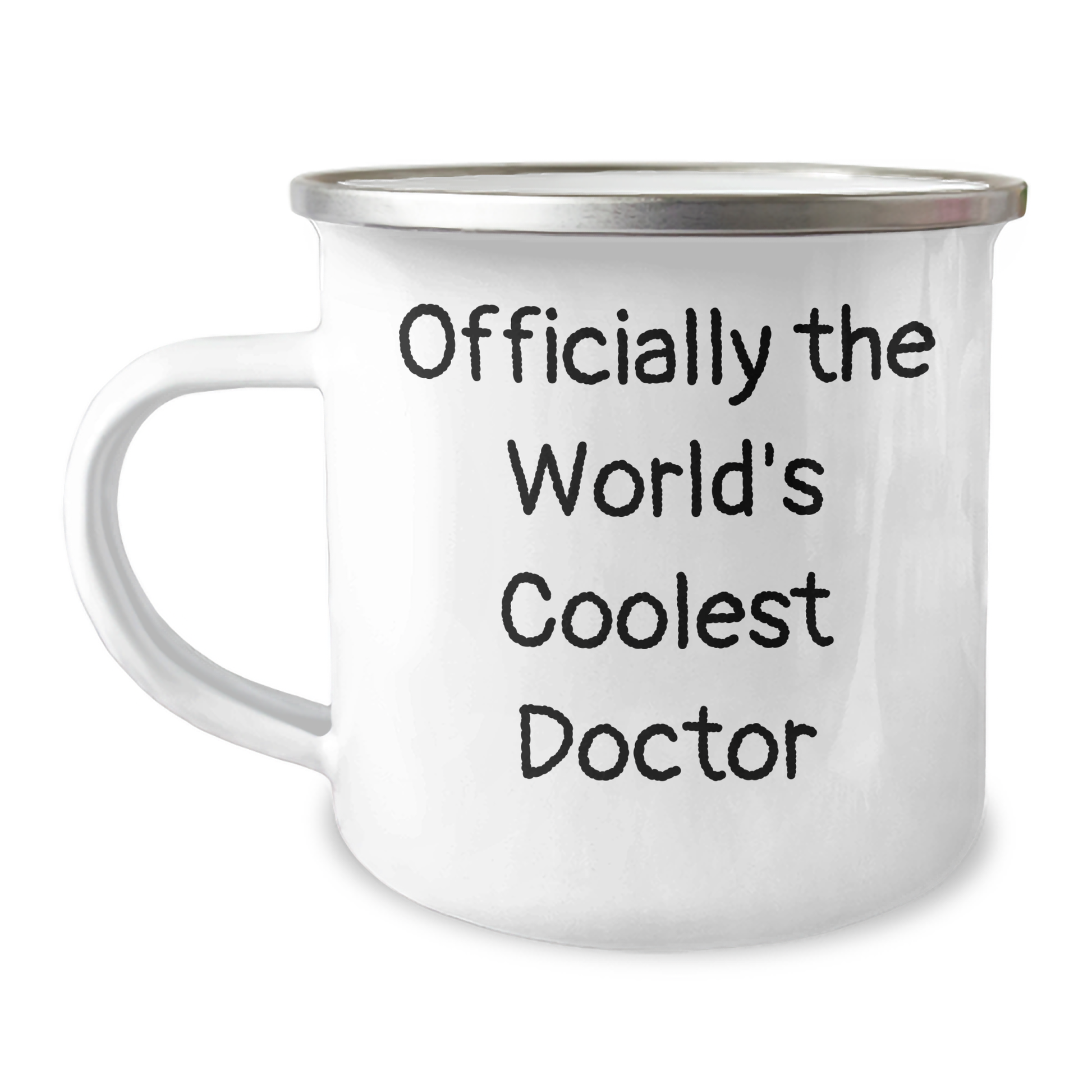 Funny Gifts from Men to Officially The World's Coolest Doctor, Mother's Day Unique Gifts for Her, Camping Mug for Outdoor Adventures, 'Officially The World's Coolest Doctor' Quote, Doctor Gifts - Image 1
