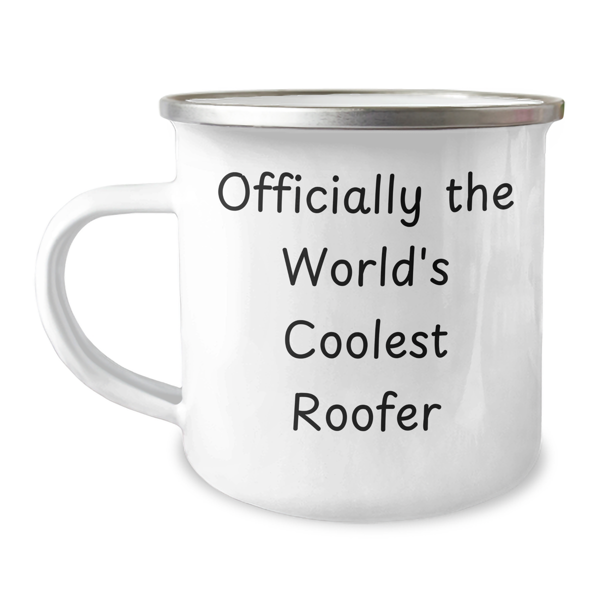 Funny Roofer Gifts - Officially The World's Coolest Roofer Camping Mug, Stainless Steel with Enamel Finish for Men, Unique Father's Day Unique Gift from Family, Friends, Coworkers - Image 1