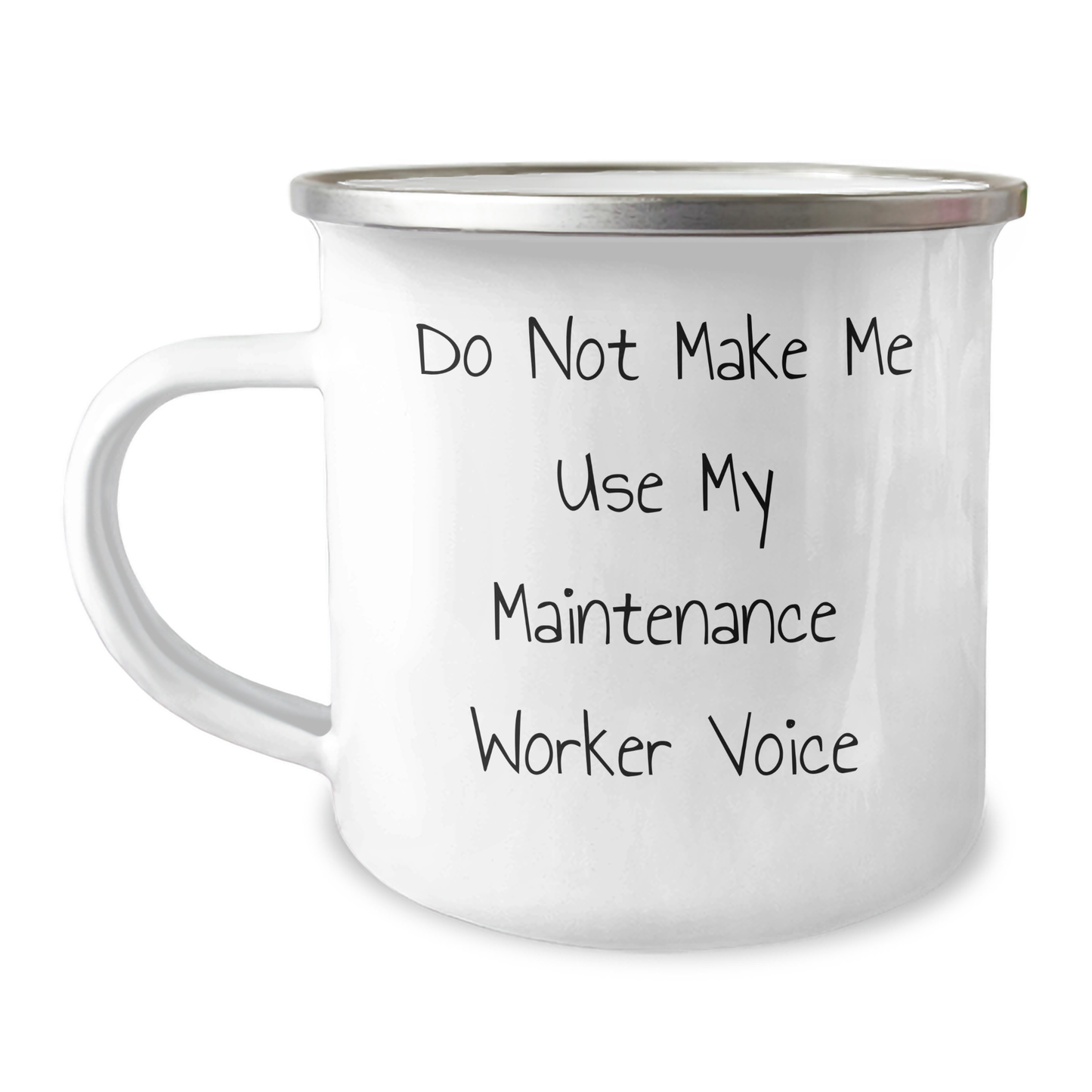 Funny Maintenance Worker Gifts for Men, Unique Camping Mug for Dad on Father's Day - 'Do Not Make Me Use My Maintenance Worker Voice' - Image 1