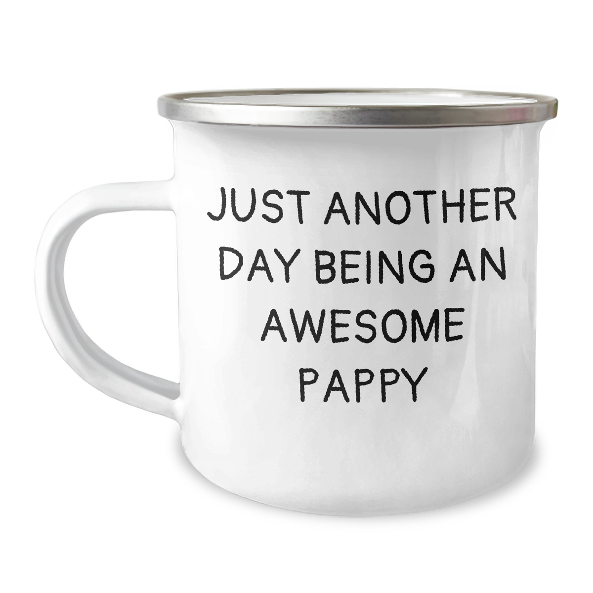 Funny Pappy Camping Mug, Gifts from Family for Pappy, Just Another Day Being An Awesome Pappy, Unique Camping Mugs for Mother's Day - Image 1