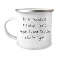 Load image into Gallery viewer, Funny Assistant Principal Gifts, Inspirational Camping Mug for Graduation, Gifts from Friends, Gifts for Assistant Principal - Image 1
