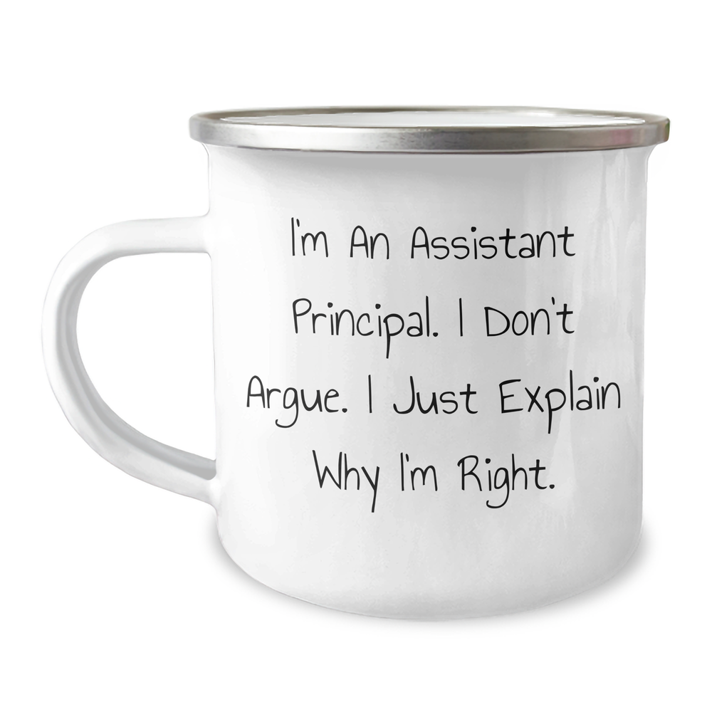 Funny Assistant Principal Gifts, Inspirational Camping Mug for Graduation, Gifts from Friends, Gifts for Assistant Principal - Image 1