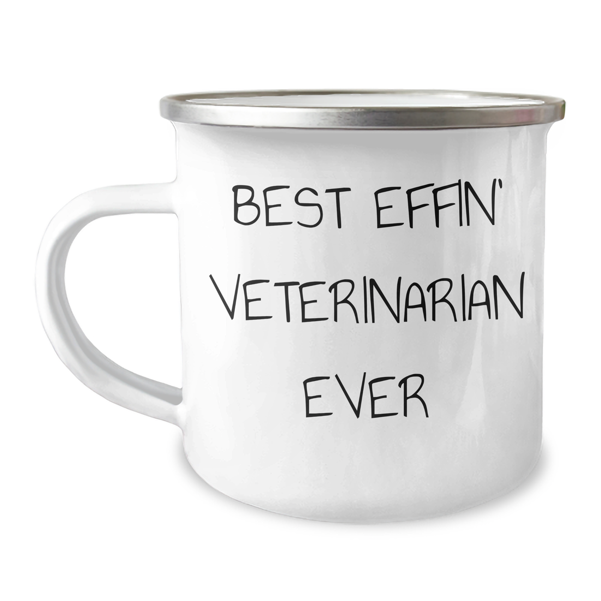 Funny Veterinarian Camping Mug, Best Effin' Veterinarian Ever, Gifts from Men to Friends, Unique Father's Day Unique Gifts for Veterinarian - Image 1