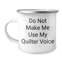 Load image into Gallery viewer, Quilter's Humorous Camping Mug Gifts from Friends, Family, or Coworkers to Quilter Graduation Unique Gifts - Image 1
