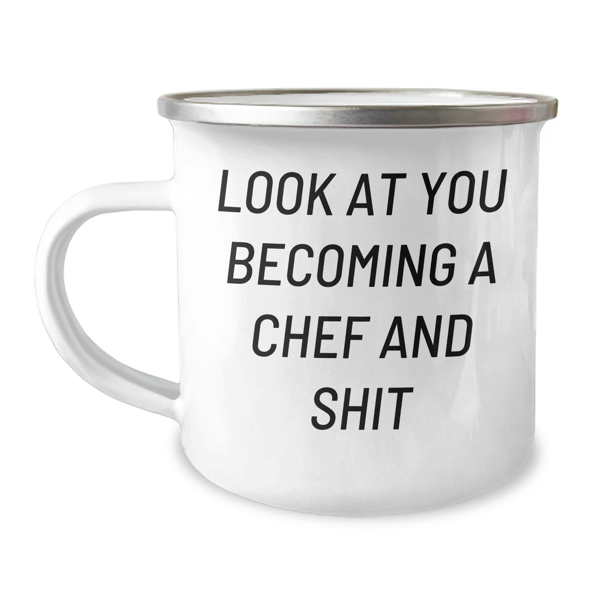 Funny Chef Gifts for Him, Camping Mug with Quote 'Look At You Becoming A Chef And Shit' for Graduation, Gifts from Family to Friends - Image 1