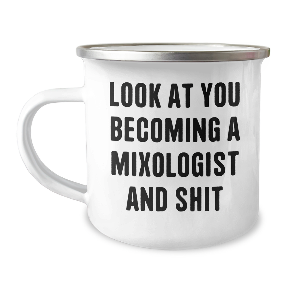 Funny Mixologist Gifts from Friends, Gifts for Mixologists, Camping Mug for Graduation - Image 1