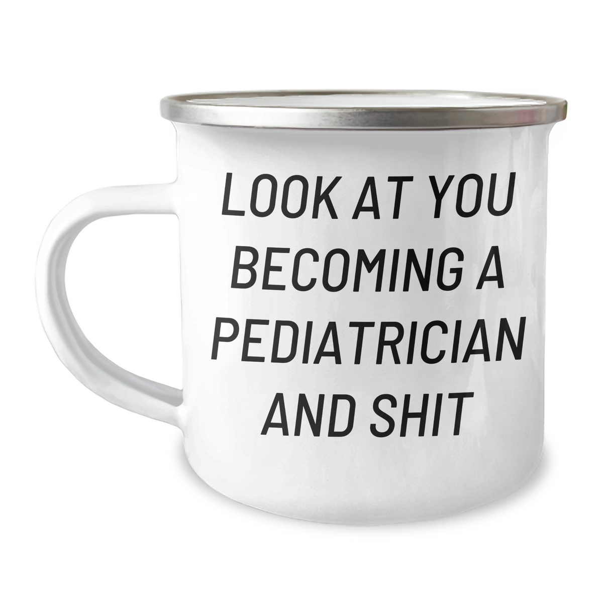 Pediatrician Gifts from Friends, Funny Quote for Graduation, Camping Mug for Men or Women - Image 1