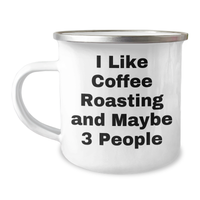 Load image into Gallery viewer, Coffee Roasting Enthusiasts Gifts from Men to Friends for Graduation - Funny Camping Mug, 12 oz Stainless Steel with Enamel Finish - Image 1
