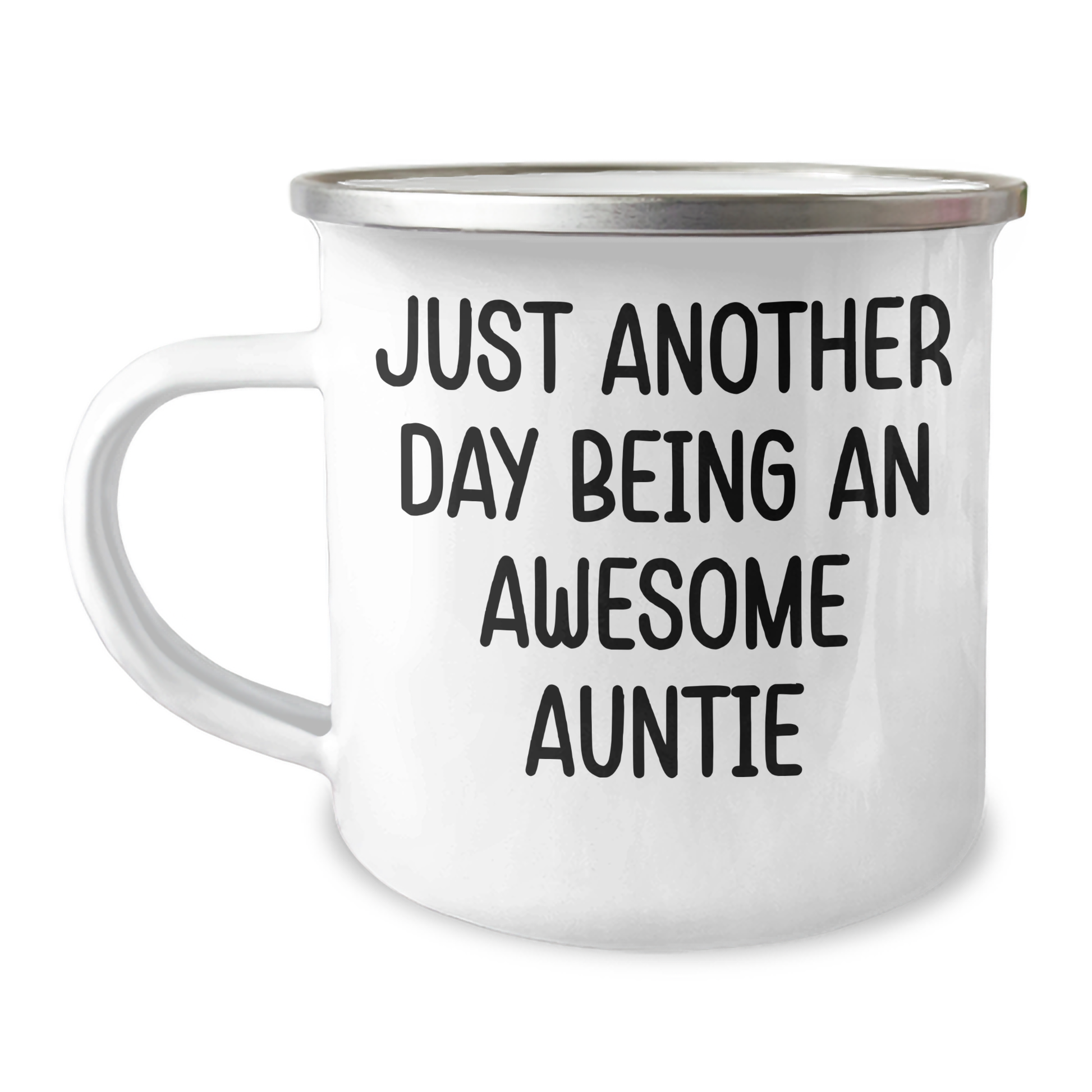 Funny Auntie Gifts for Men from Just Another Day Being An Awesome Auntie, Camping Mug for Father's Day, Gifts from Auntie - Image 1