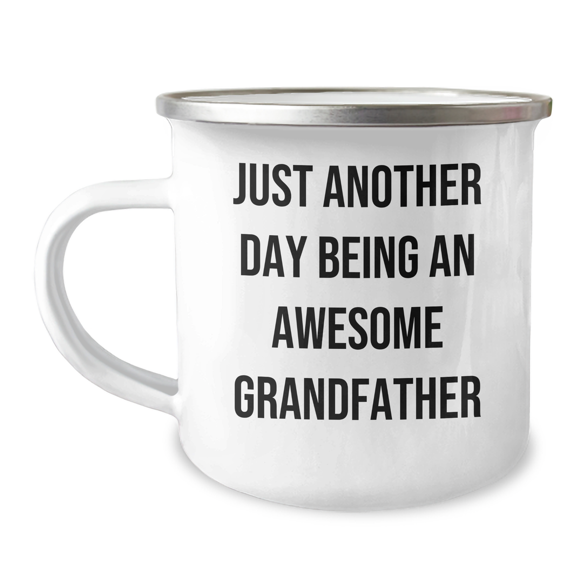 Grandfather Gifts from Men, Just Another Day Being An Awesome Grandfather Funny Camping Mug for Graduation - Image 1