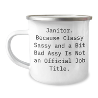 Load image into Gallery viewer, Janitor Jokes Gifts from Friends for Janitor Graduation Unique Camping Mugs - Image 1
