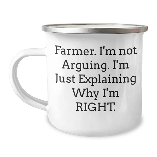 Funny Farmer Gifts from Friends - Camping Mug for Men - 'I'm Not Arguing' Graduation Unique Gifts - Image 1