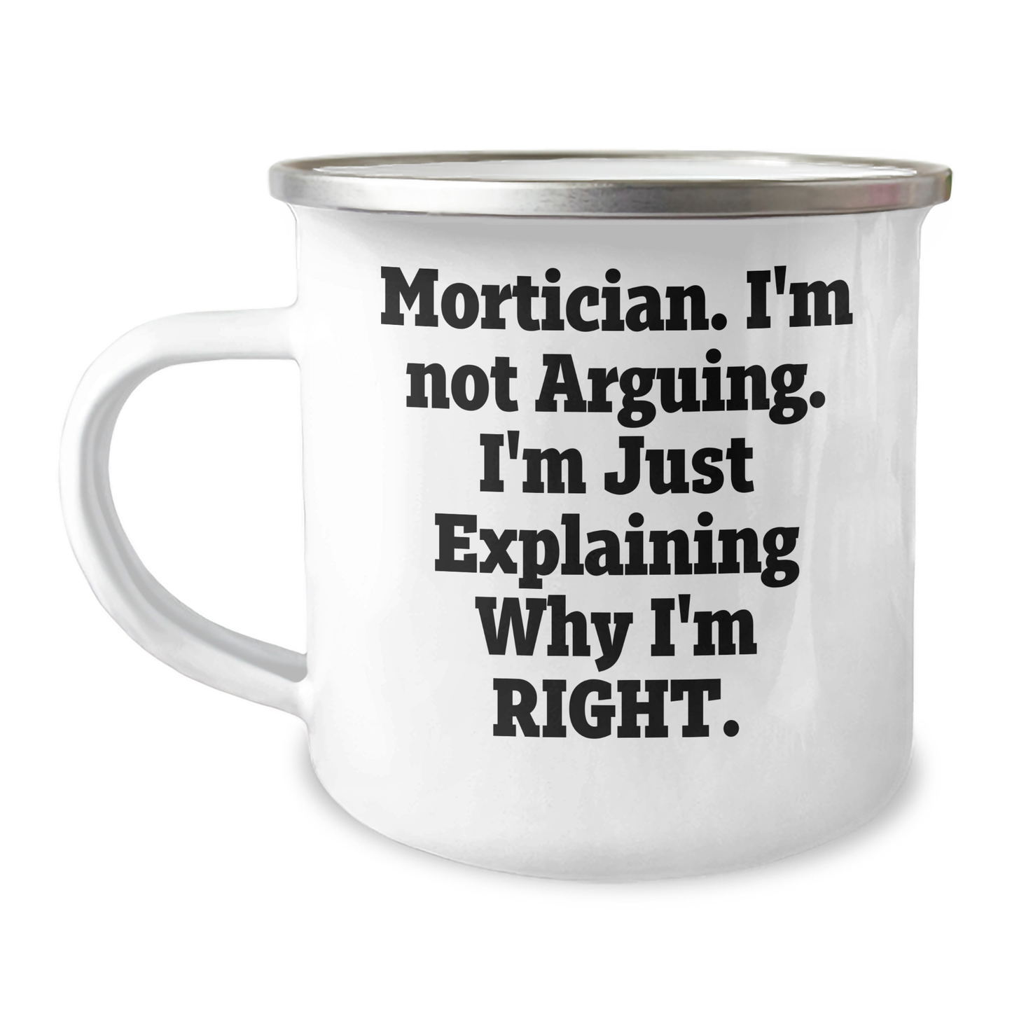 Mortician Humor Gifts from Men to Mortician Friends, Unique Camping Mug for Mother's Day - Image 1
