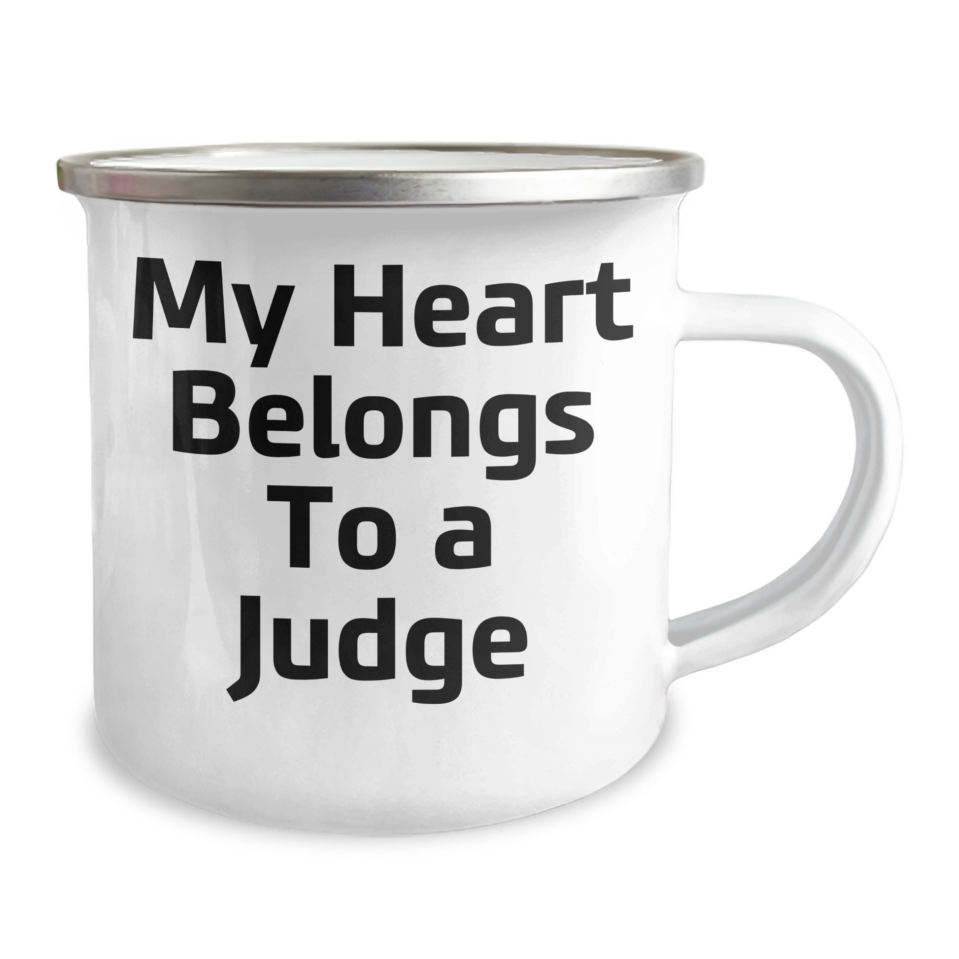 Funny Judge Camping Mug, My Heart Belongs To A Judge, Unique Gifts from Men to Judge, Judge Gifts for Mother's Day - Image 2