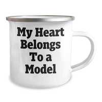 Load image into Gallery viewer, Funny Model Gifts from Friends, Unique Camping Mug for Mother&#39;s Day, &#39;My Heart Belongs To A Model&#39; - Image 2
