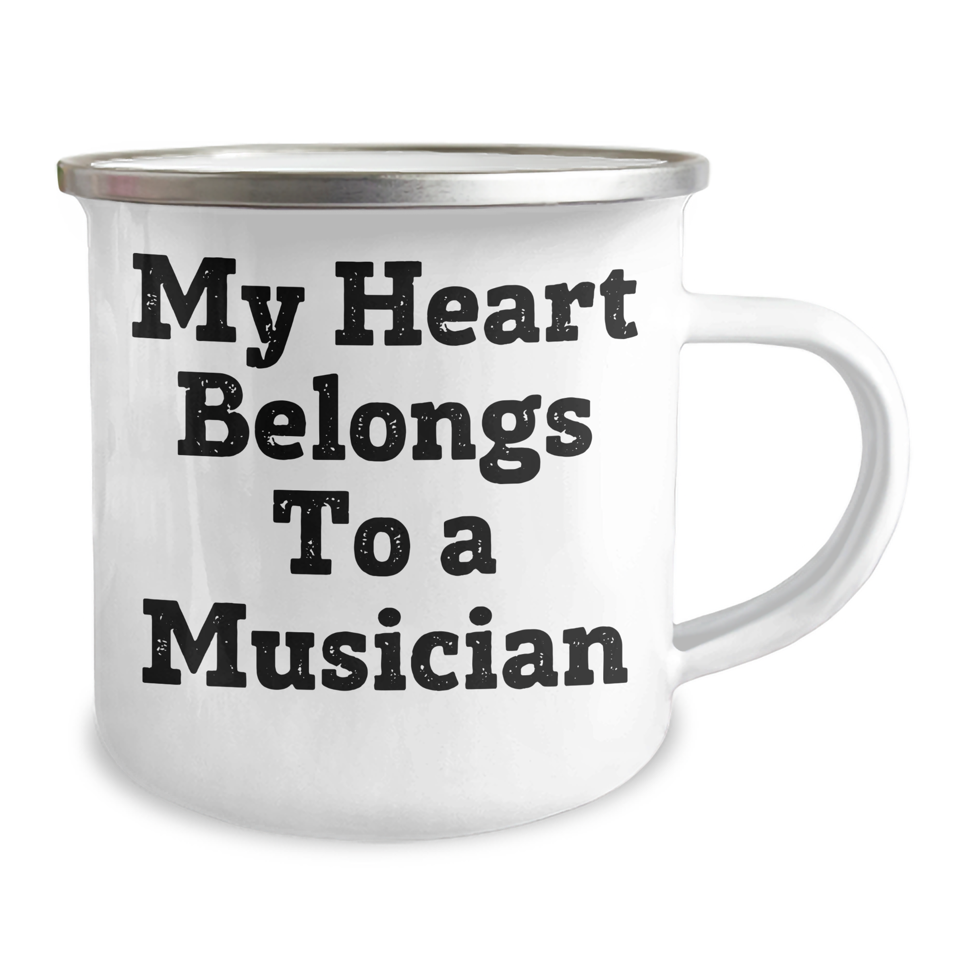 Funny Musician Gifts from Mom - 'My Heart Belongs To A Musician' Camping Mug for Mother's Day - Image 2