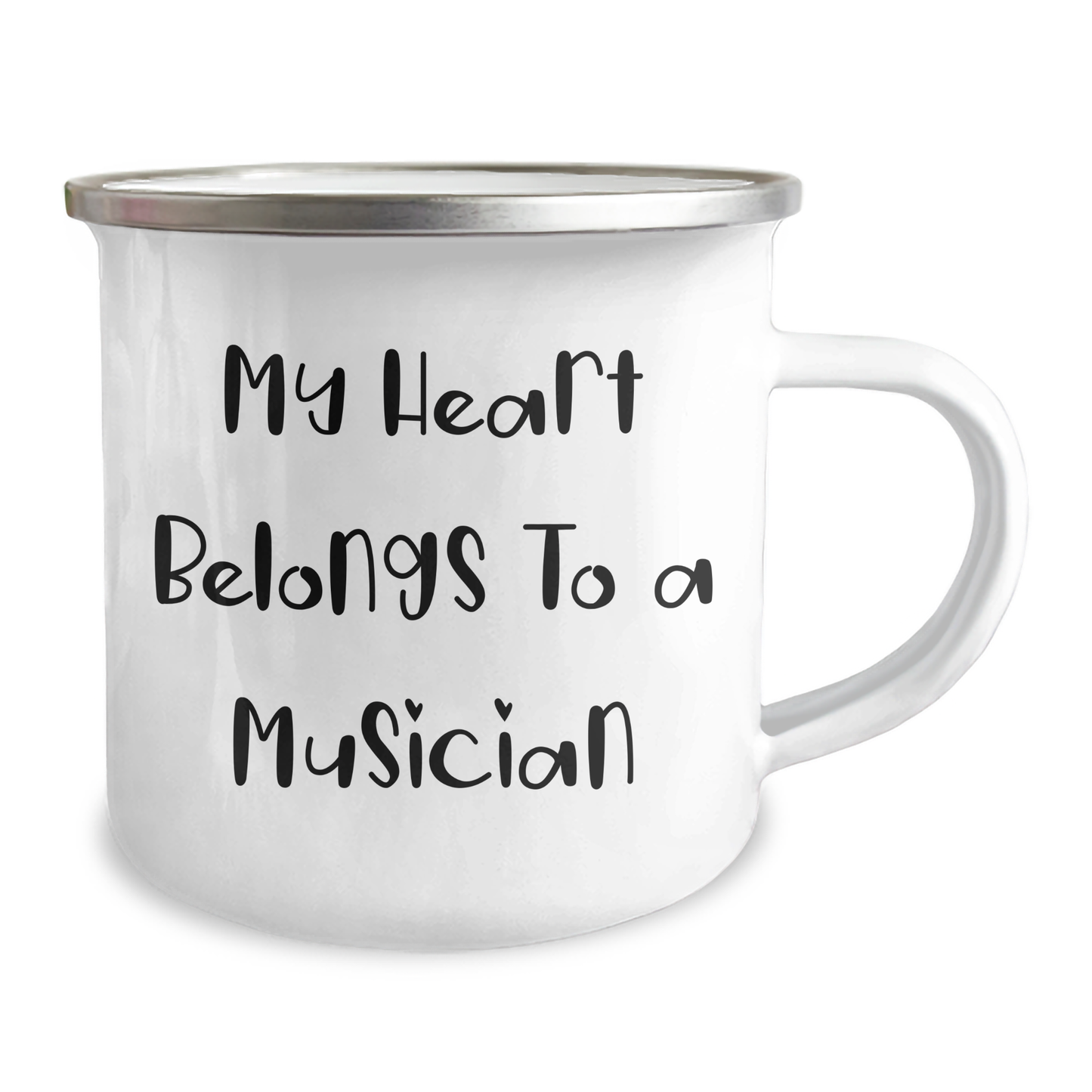 Funny Musician Gifts from Mom - My Heart Belongs To A Musician Camping Mug for Musician Lovers, Unique Mother's Day Unique Gifts from Women to Musician Men - Image 2