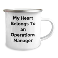 Load image into Gallery viewer, Funny Operations Manager Gifts: Gifts from Men for Him, Camping Mug Quote - My Heart Belongs To An Operations Manager, Father&#39;s Day Unique Gifts - Image 2
