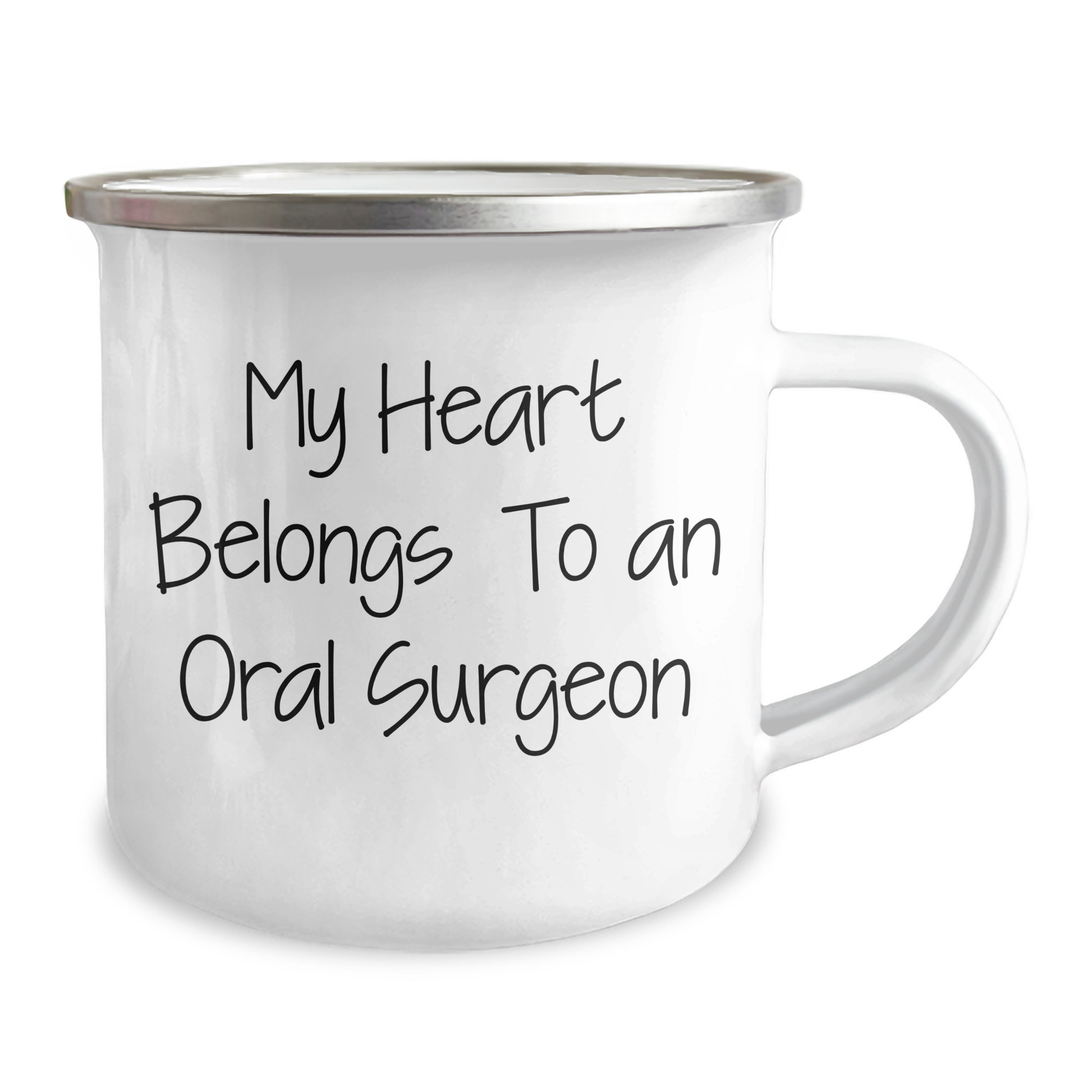 Oral Surgeon Gifts from Family - My Heart Belongs To An Oral Surgeon Camping Mug for Father's Day, Unique and Funny - Image 2