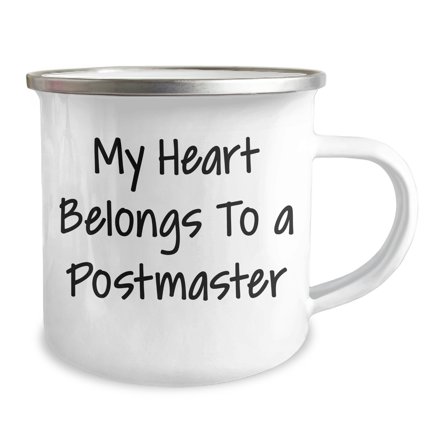 Funny Postmaster Gifts from Family - My Heart Belongs To A Postmaster, Camping Mug for Men, Unique Father's Day Unique Gifts - Image 2