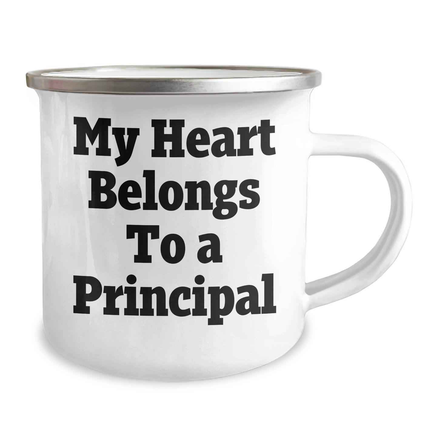 Funny Principal Gifts from Friends - My Heart Belongs To A Principal Camping Mug for Father's Day - Image 2