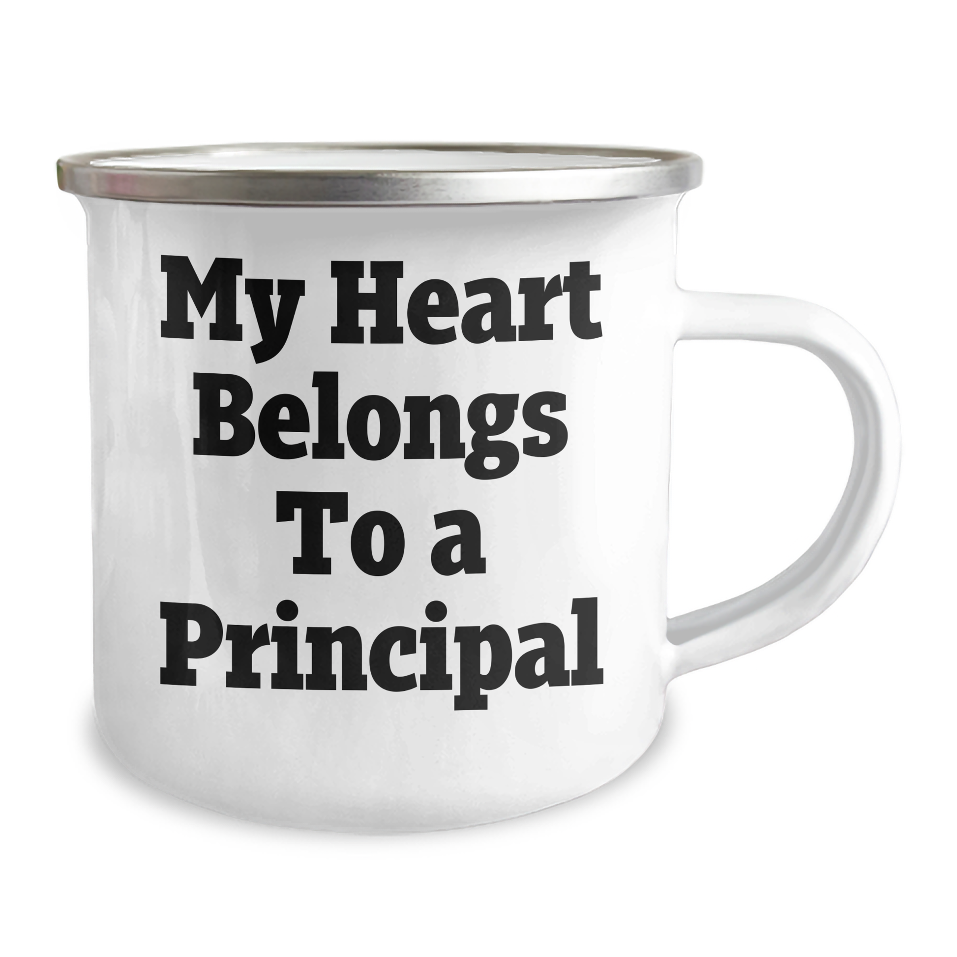 Funny Principal Gifts from Friends - My Heart Belongs To A Principal Camping Mug for Father's Day - Image 2
