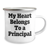 Load image into Gallery viewer, Funny Principal Gifts from Friends - My Heart Belongs To A Principal Camping Mug for Father&#39;s Day - Image 2
