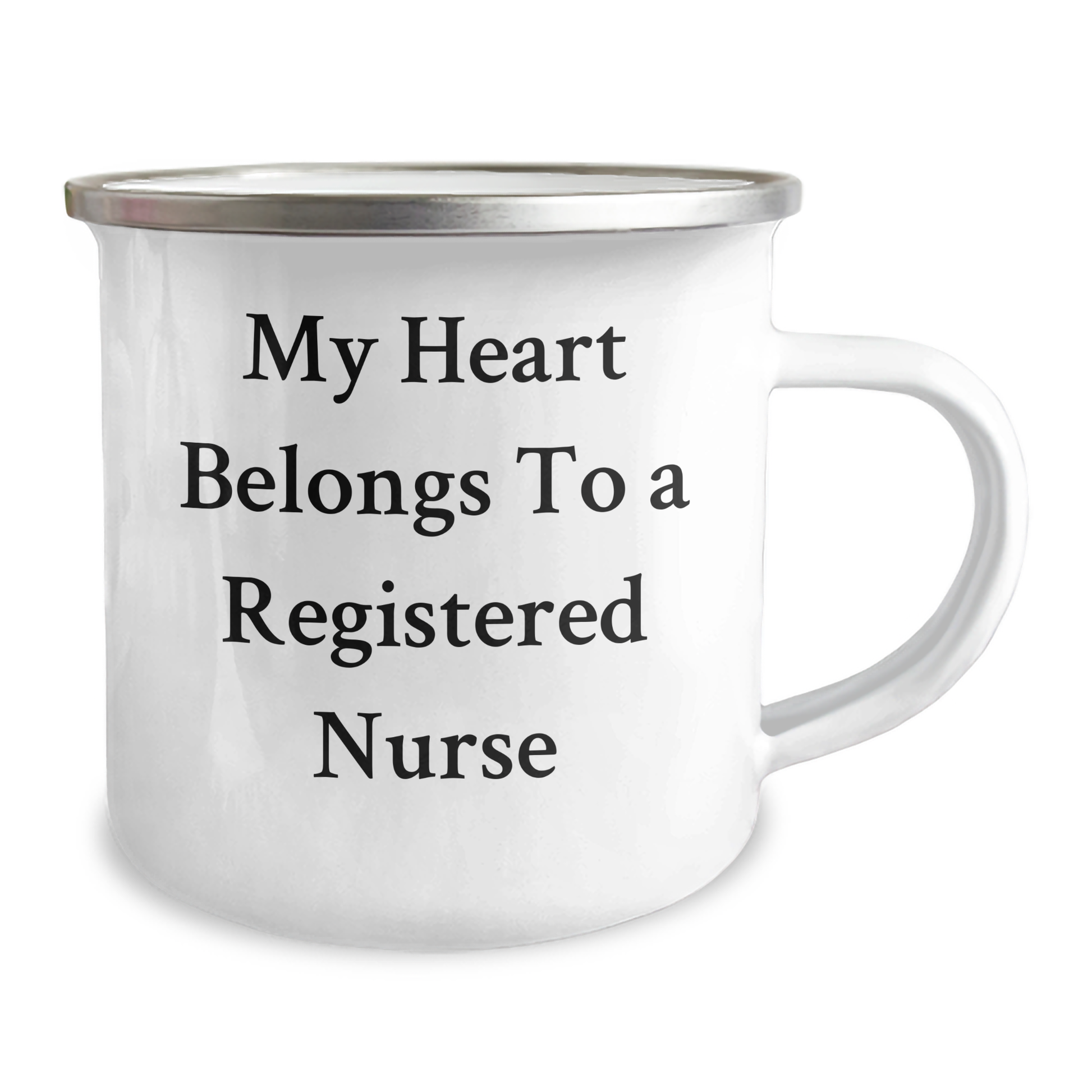 Funny Gift for Registered Nurse, My Heart Belongs To A Registered Nurse, Camping Mug for Father's Day Unique Gifts from Men to Friends - Gifts for Registered Nurse - Image 2