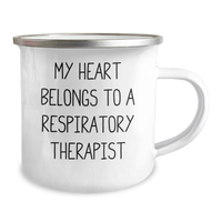 Load image into Gallery viewer, Funny Quote Respiratory Therapist Gifts from Men to Women on Mother&#39;s Day, &#39;My Heart Belongs To A Respiratory Therapist&#39; Camping Mug for Respiratory Therapist, Unique Gifts for Respiratory Therapist - Image 2
