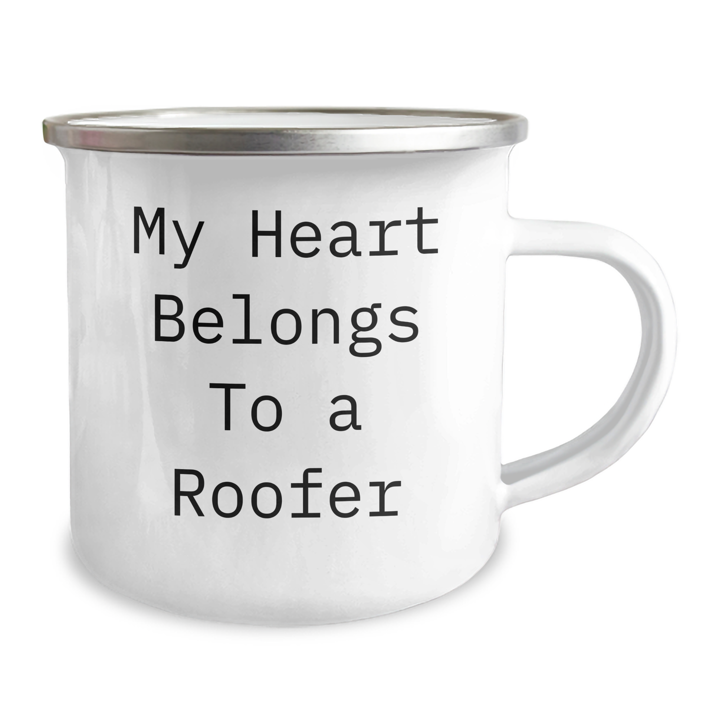 Funny Roofer Gifts for Him, My Heart Belongs To A Roofer Camping Mug, Father's Day Unique Gifts from Friends, for Roofer Enthusiasts - Image 2