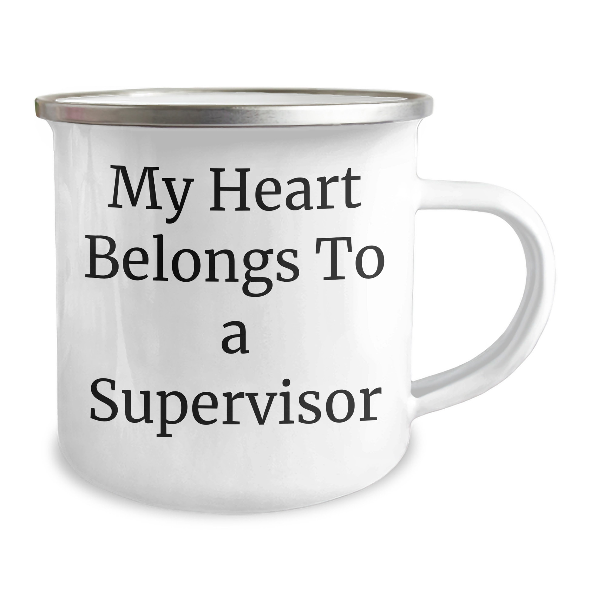 Funny Supervisor Gifts from Friends - My Heart Belongs To A Supervisor, Camping Mug for Supervisor on Father's Day - Unique Gifts for Men - Image 2