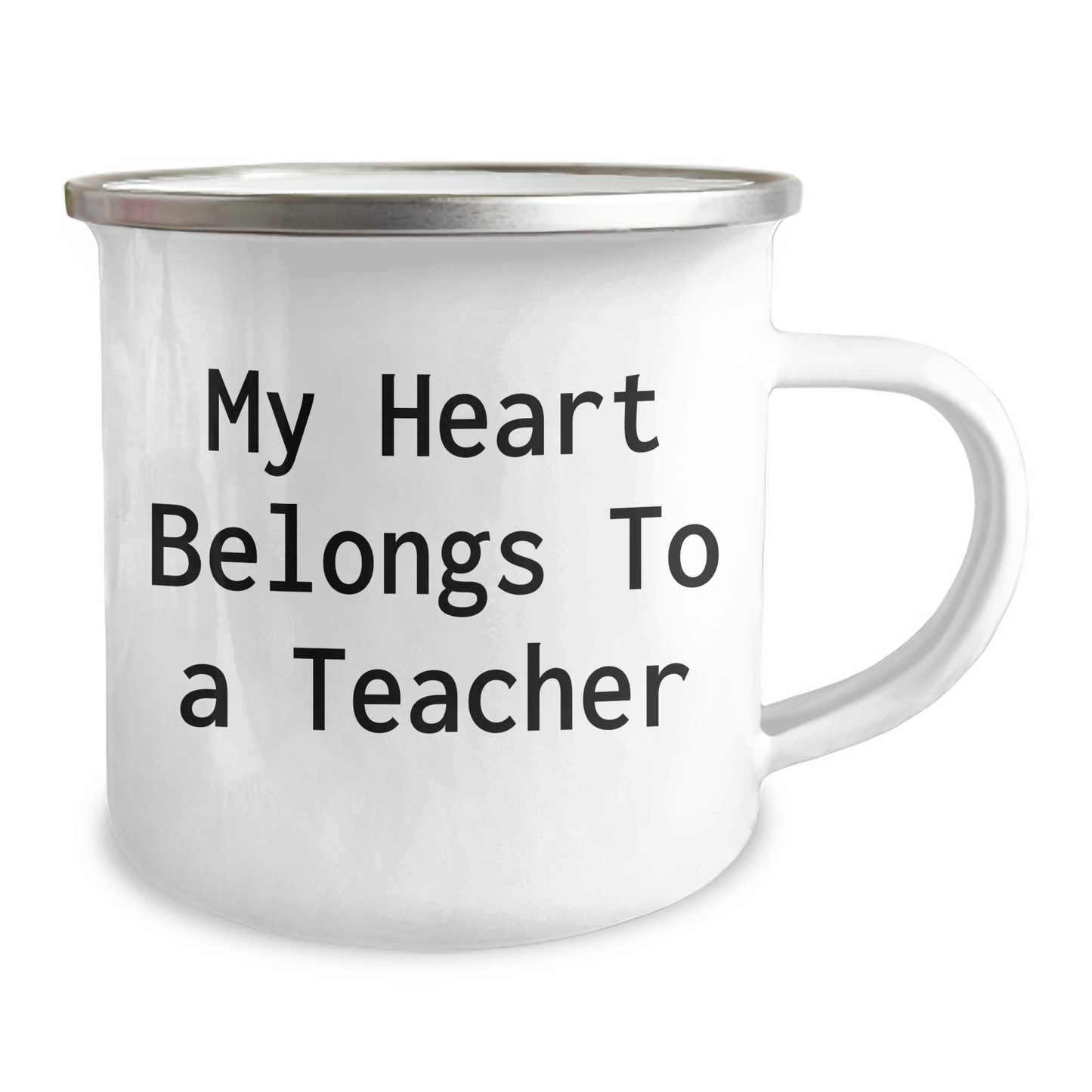 Funny Teacher Gifts from Friends - My Heart Belongs To A Teacher Camping Mug for Dad on Father's Day, Teacher Appreciation, or Any Occasion - Image 2