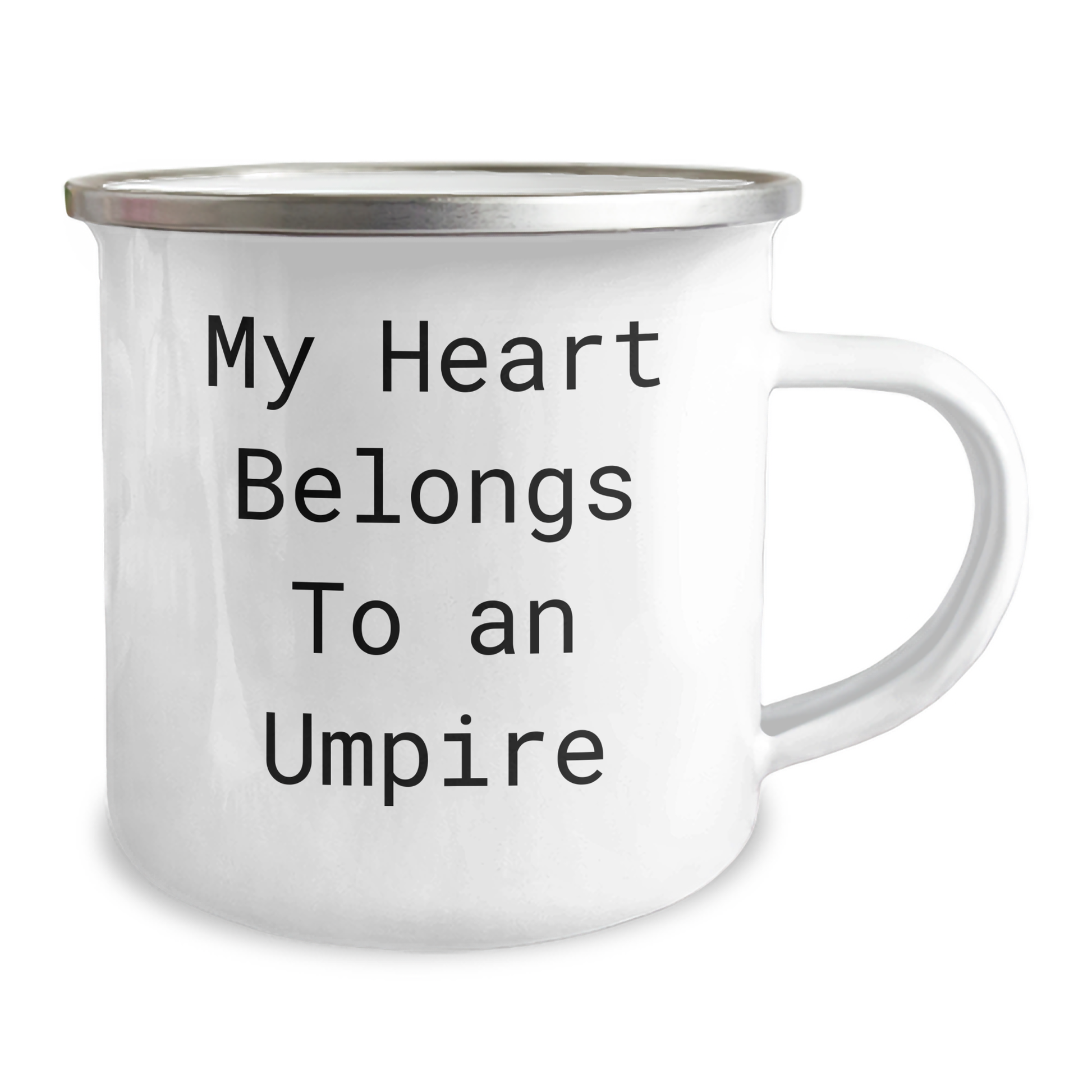 Funny Umpire Gifts From Men - My Heart Belongs To An Umpire Quote Camping Mug for Umpire Lovers on Father's Day - Image 2