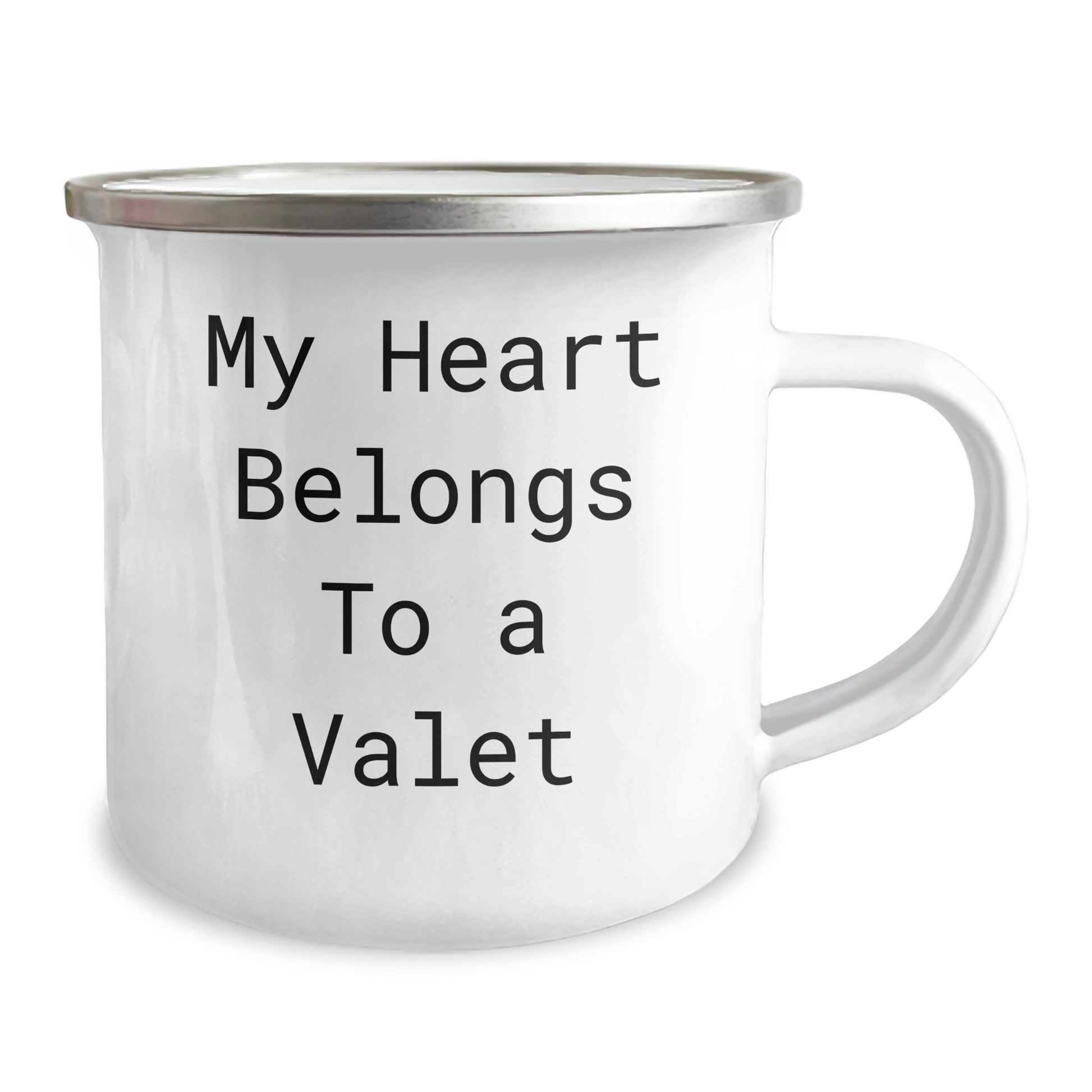 Funny Valet Gifts from Men - My Heart Belongs To A Valet Quote on Camping Mug for Him, Unique Father's Day Unique Gifts for Valet Lovers - Image 2