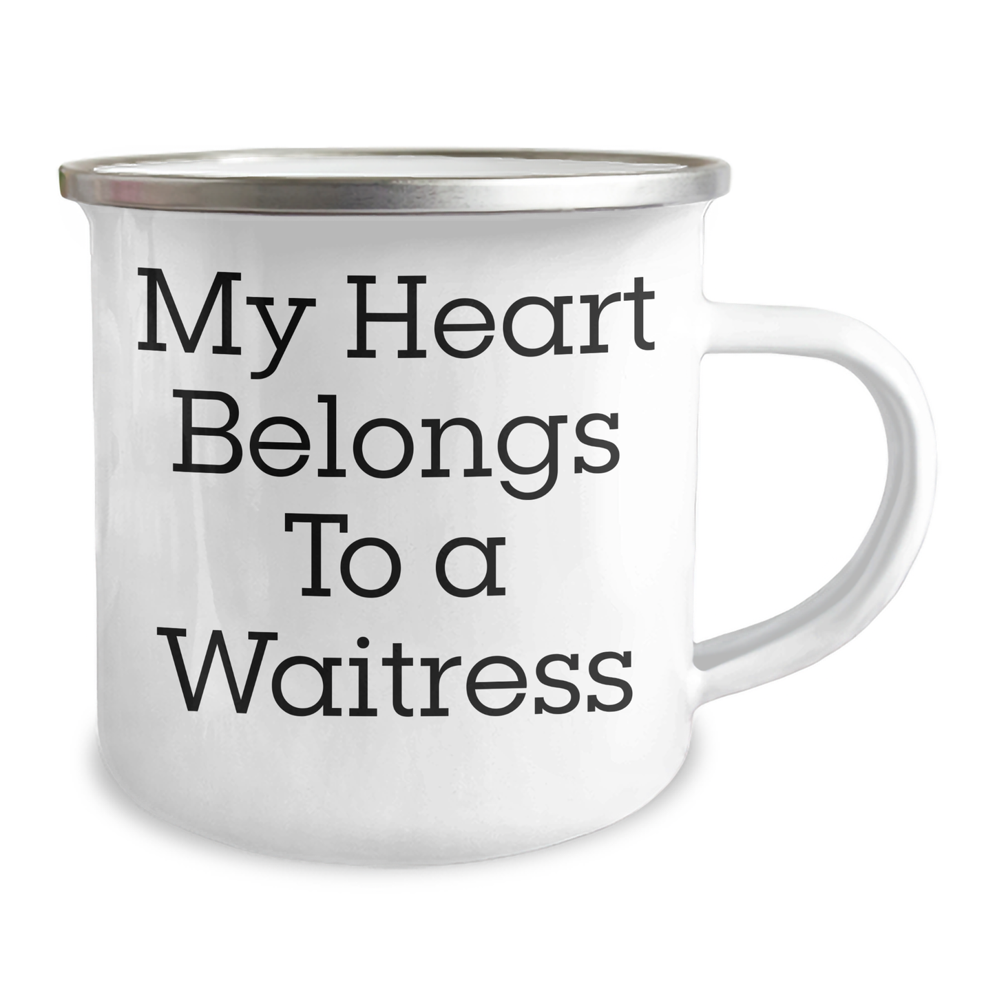 Funny Waitress Gifts from Men, My Heart Belongs To A Waitress, Camping Mug for Waitress, Father's Day Unique Gifts - Image 2