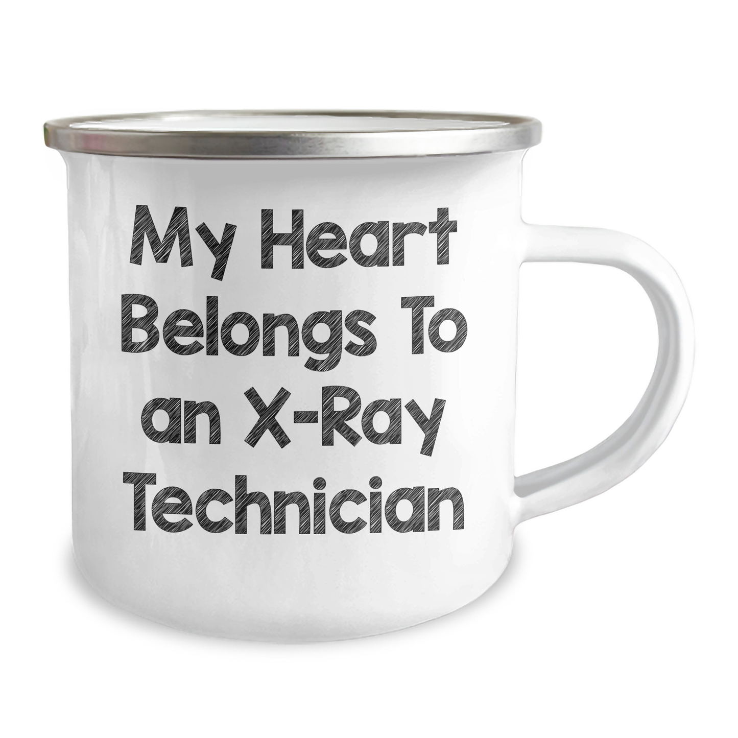 Funny X-Ray Technician Gifts, My Heart Belongs To An X-ray Technician, Camping Mug for Dad on Father's Day, Gifts from Family, Gifts for X-Ray Technician - Image 2