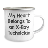 Load image into Gallery viewer, Funny X-Ray Technician Gifts, My Heart Belongs To An X-ray Technician, Camping Mug for Dad on Father&#39;s Day, Gifts from Family, Gifts for X-Ray Technician - Image 2
