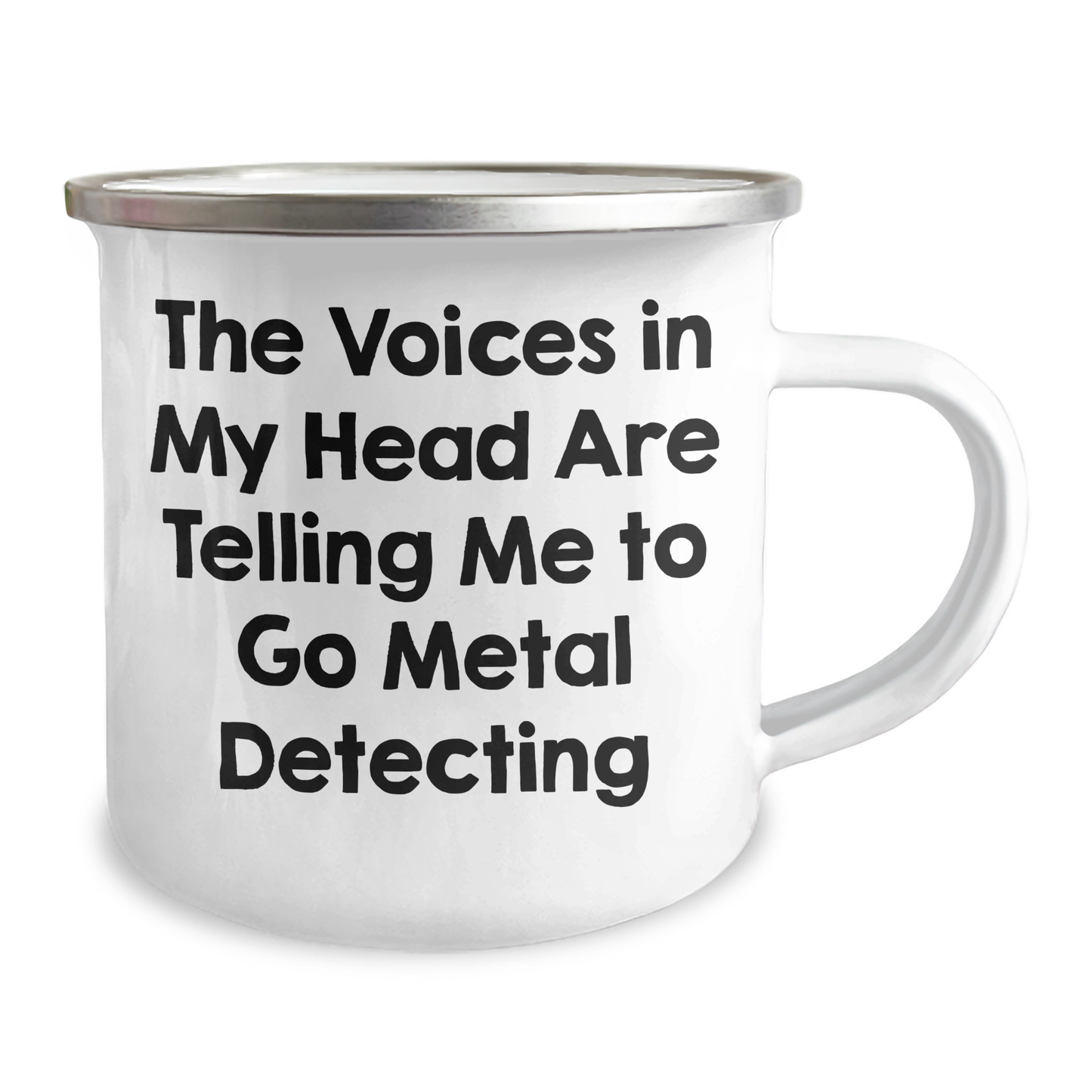 Funny Metal Detecting Gifts for Men from Dad - 'The Voices In My Head Are Telling Me To Go Metal Detecting' Quote on Camping Mug, Father's Day Unique Gifts - Image 2