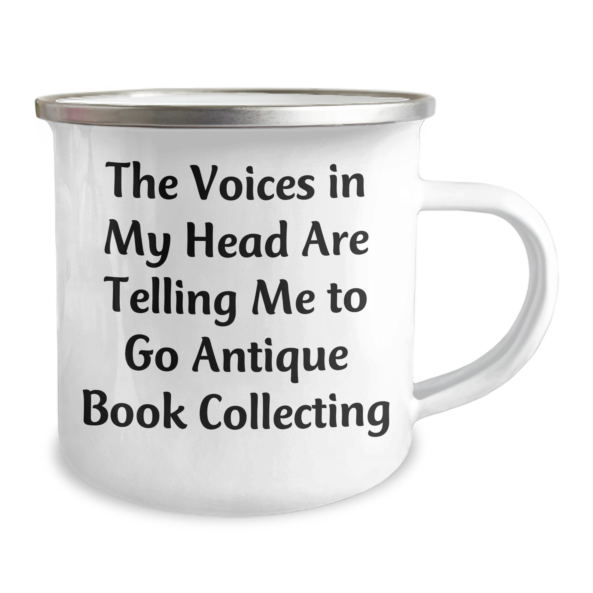 Funny Antique Book Collecting Gifts - The Voices In My Head Are Telling Me To Go Antique Book Collecting Camping Mug, Father's Day Unique Gifts for Men, Women, Friends, Family - Image 2
