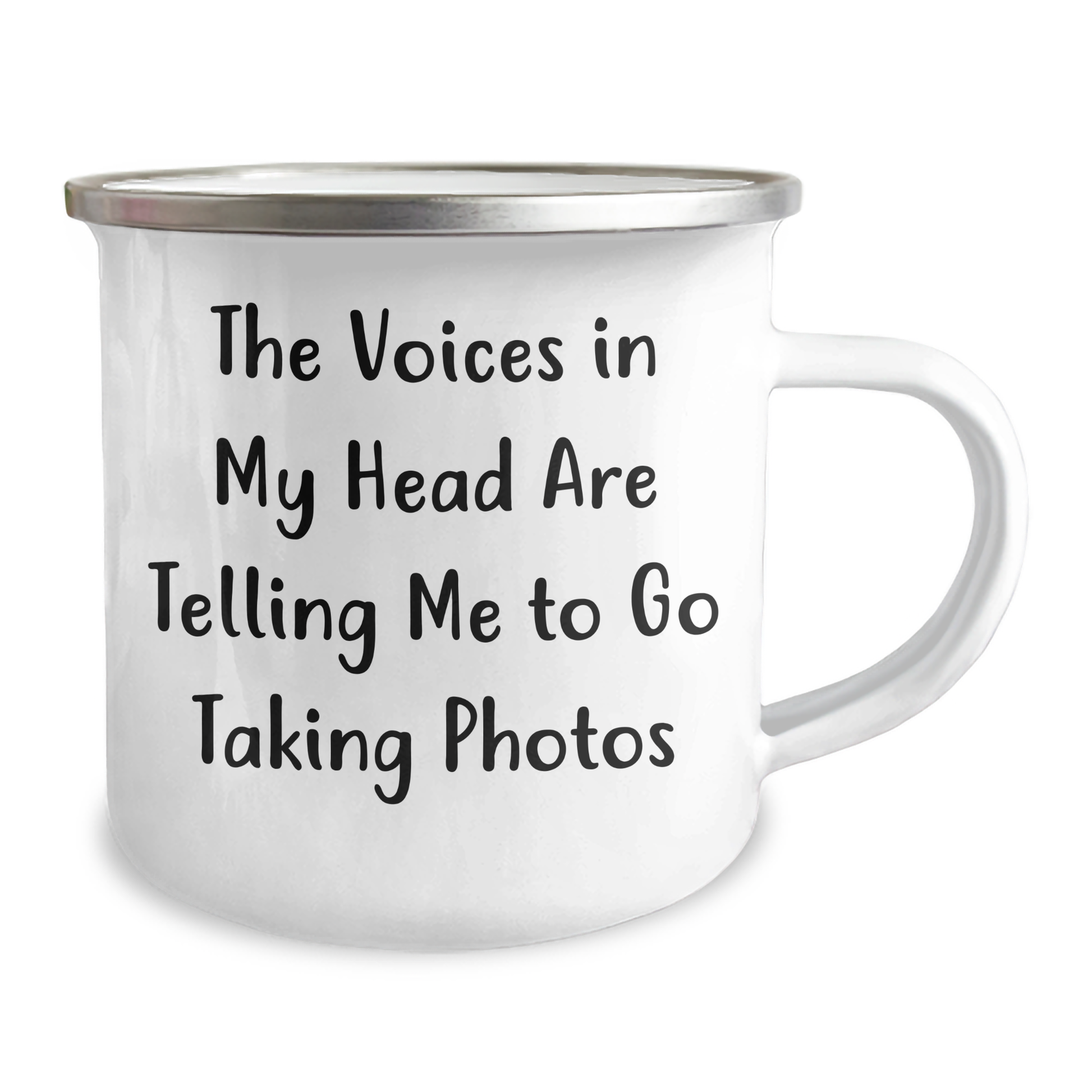 Funny Taking Photos Gifts for Men, Camping Mug from Friends, 'The Voices In My Head Are Telling Me To Go Taking Photos' Quote, Father's Day Unique Gifts - Image 2