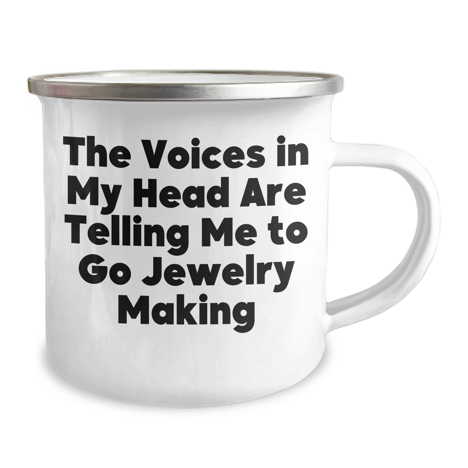 Jewelry Making Inspiration Funny Quote Gifts for Him from Friends and Family on Father's Day - 12 oz Stainless Steel Camping Mug - Image 2