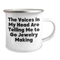 Load image into Gallery viewer, Jewelry Making Inspiration Funny Quote Gifts for Him from Friends and Family on Father's Day - 12 oz Stainless Steel Camping Mug - Image 2
