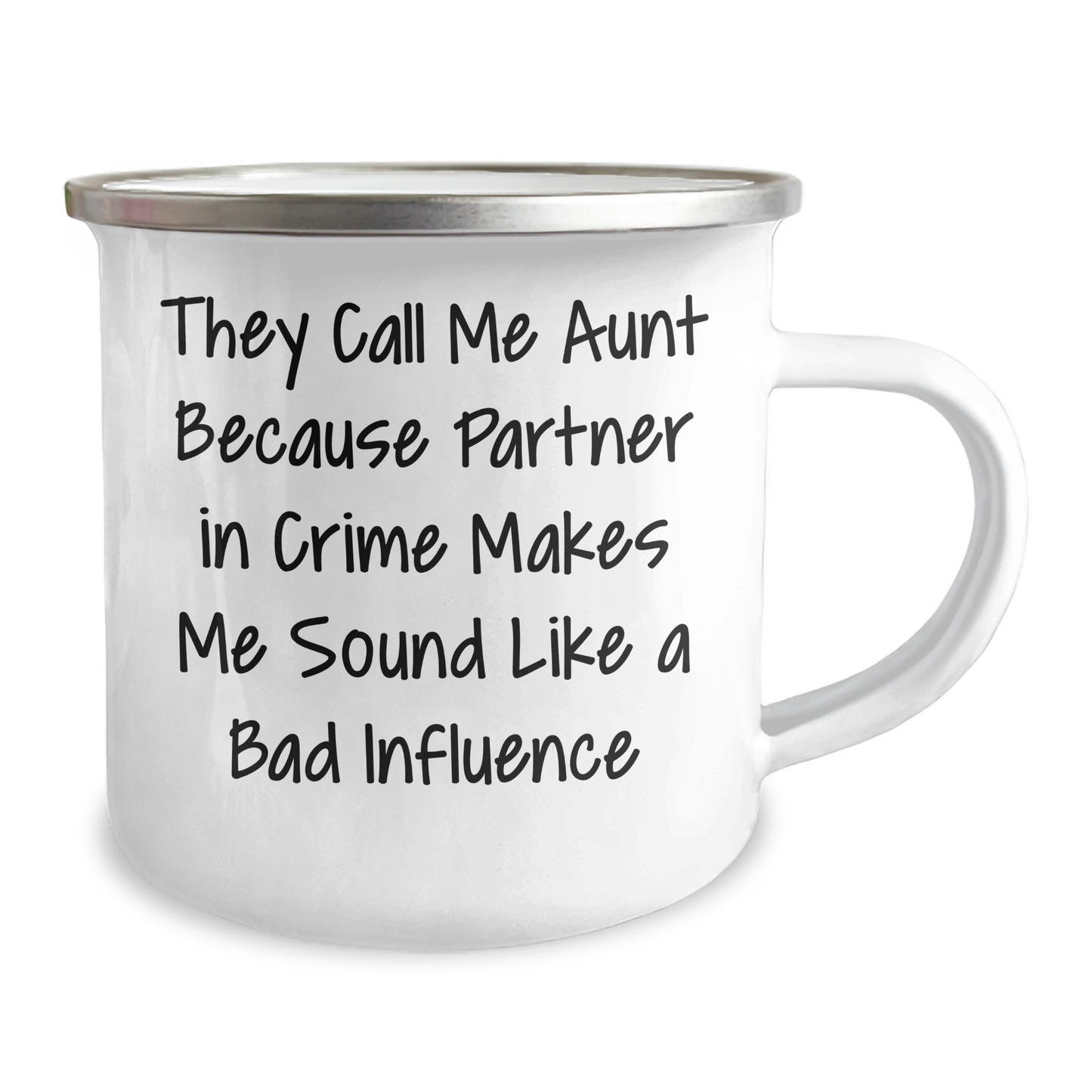 Funny Aunt Gifts from Family, Unique Camping Mug for Her - They Call Me Aunt Because Partner In Crime Makes Me Sound Like A Bad Influence, Perfect for Father's Day - Image 2