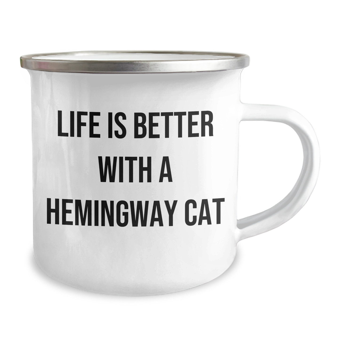 Funny Hemingway Cat Gifts for Men - Life Is Better With A Hemingway Cat, Camping Mug for Father's Day, Gifts from Men to Family and Friends - Image 2