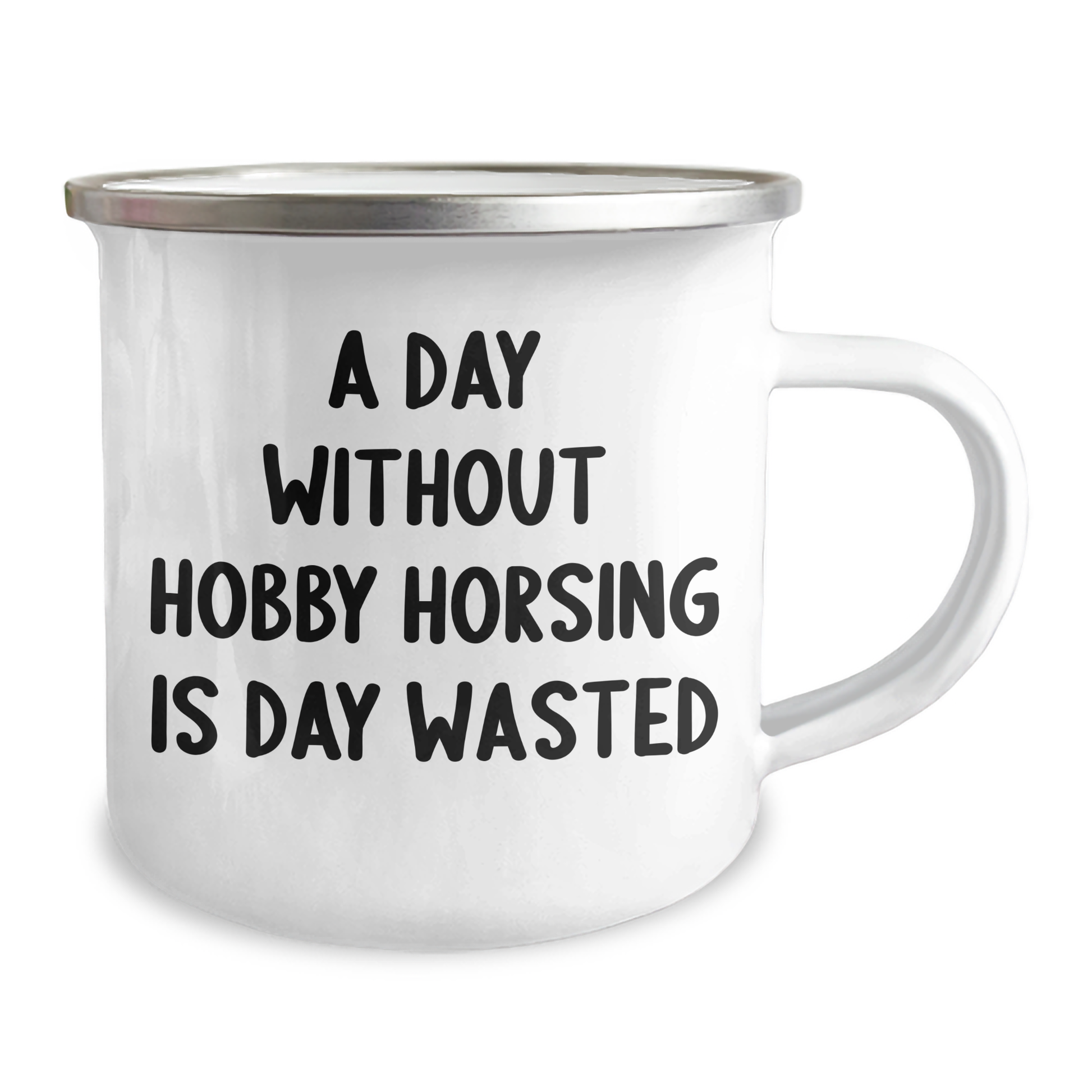 Hobby Horsing Enthusiasts Gifts from Friends for Men, 'A Day Without Hobby Horsing Is Day Wasted' Camping Mug, Father's Day Unique Gifts - Image 2