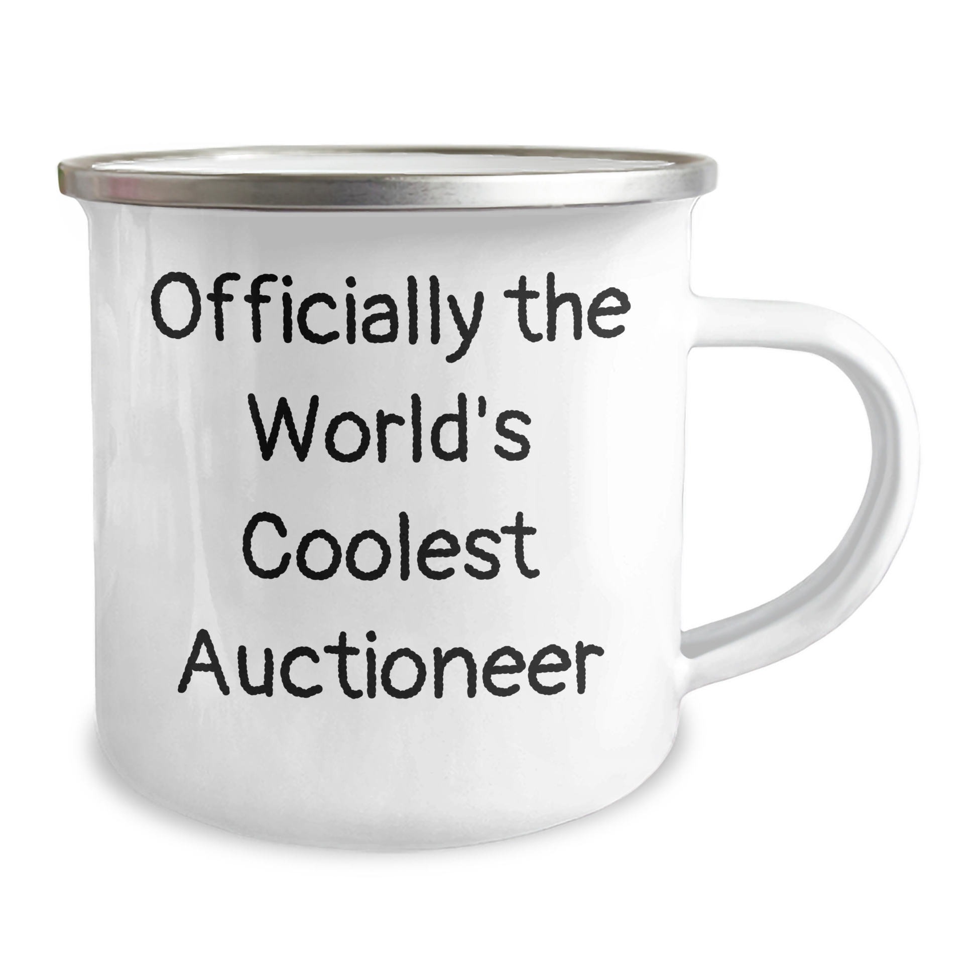 Auctioneer Gifts from Friends for Men - 'Officially The World's Coolest Auctioneer' Stainless Steel Camping Mug, Father's Day Unique Gifts - Image 2