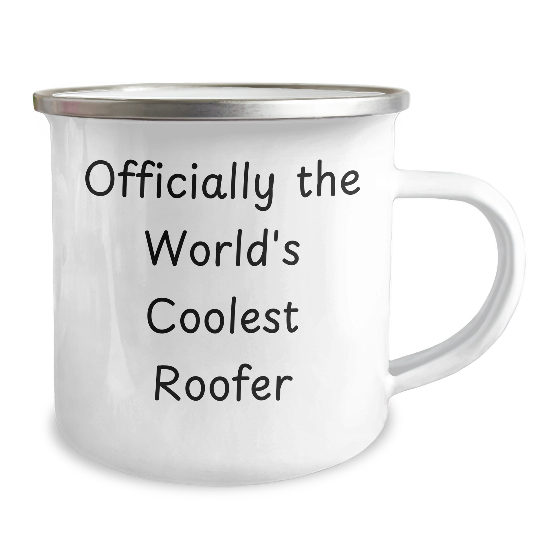 Funny Roofer Gifts - Officially The World's Coolest Roofer Camping Mug, Stainless Steel with Enamel Finish for Men, Unique Father's Day Unique Gift from Family, Friends, Coworkers - Image 2