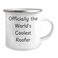 Load image into Gallery viewer, Funny Roofer Gifts - Officially The World&#39;s Coolest Roofer Camping Mug, Stainless Steel with Enamel Finish for Men, Unique Father&#39;s Day Unique Gift from Family, Friends, Coworkers - Image 2
