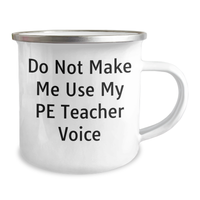 Load image into Gallery viewer, Funny PE Teacher Quotes Camping Mug Gifts for Dad on Father&#39;s Day from Family, Friends, or Coworkers - Image 2
